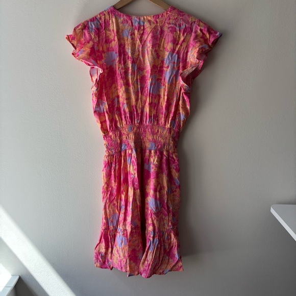 Rails Pink, Orange Mini Tara Dress Floral Mini Cocktail Party Size S‎ NWT - Picture 4 of 8